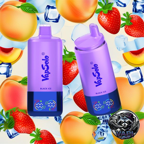 VapSolo Triple 60000 - Broskyňa & Čierne bobule & Jahodový vanilkový kolový nápoj 5%