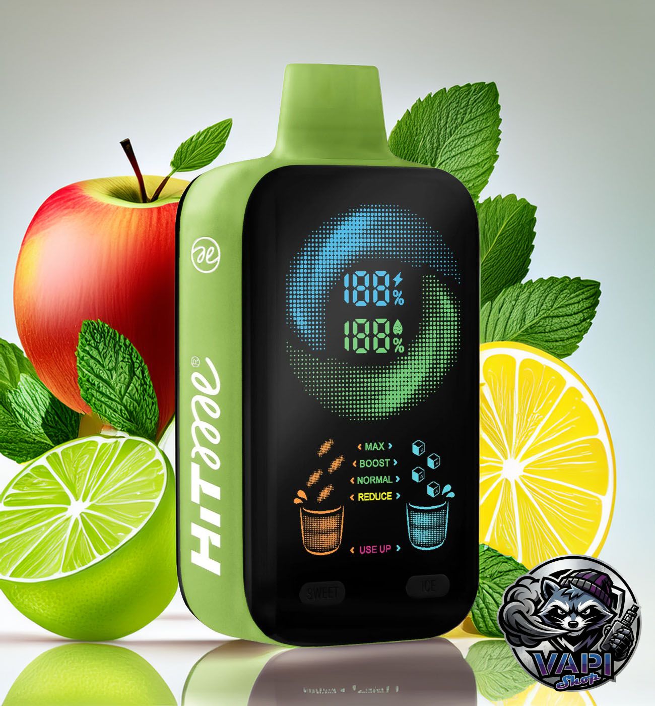 Hitme Hitec 25000 - Apple Lemon Mint 5% Hitme Hitec 25000 - Apple Lemon Mint 5%