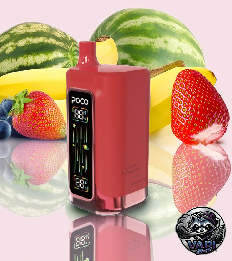 POCO-FR80000-Strawberry Raspberry Cherry–Watermelon Lychee–Blueberry Strawberry–Banana Cake Poco FR 80000 – Strawberry Raspberry Cherry & Watermelon Lychee & Blueberry Strawberry & Banana Cake 5%