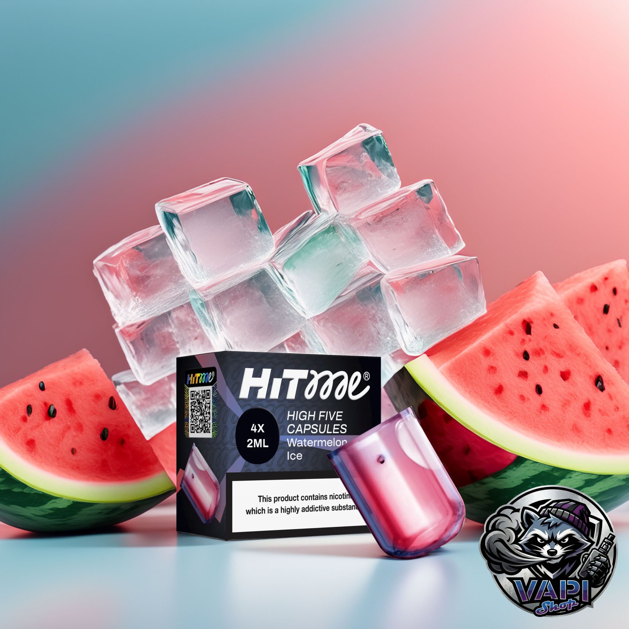 Hitme-HIGHFIVE-Watermlon-ice-capsule Hitme High Five Capsules – Watermelon Ice 2%